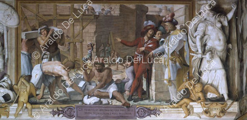 Histoires des chevaliers de l'Ordre de Malte. Reconstruction des murs de Jérusalem en 1218