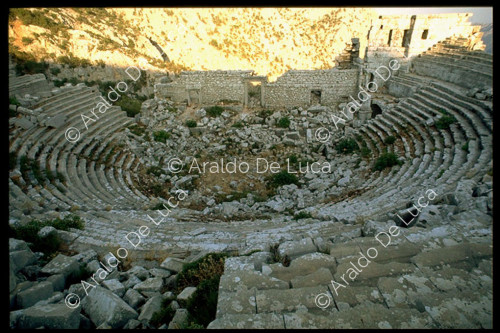 Blick auf das römische Theater