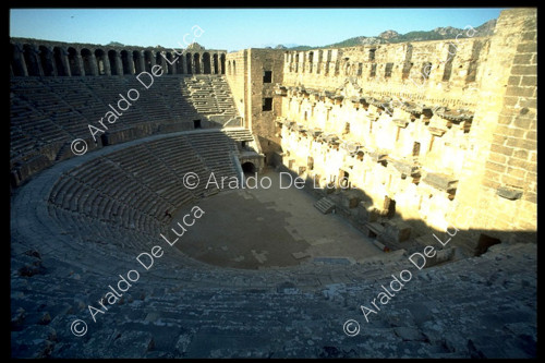 Blick auf das römische Theater