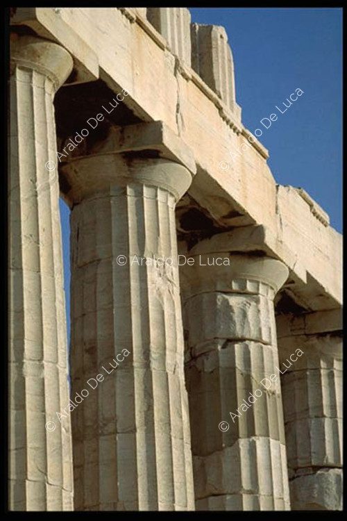 Detail of Parthenon column and entablature