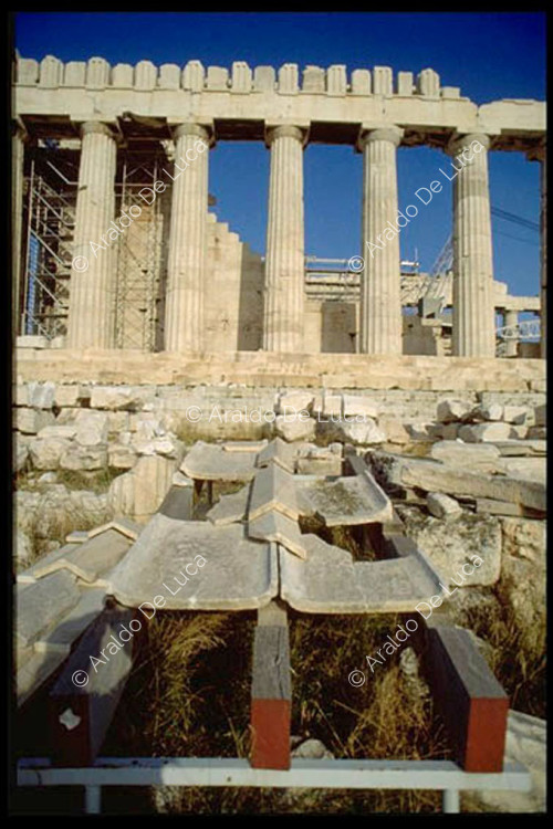 Fachada posterior del Partenón