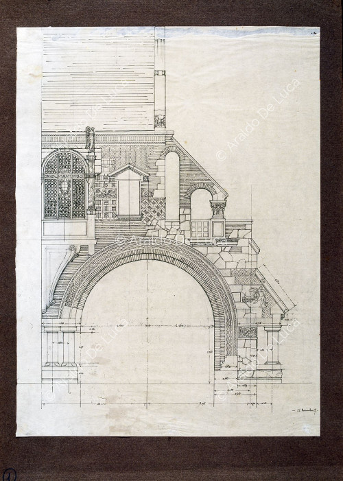 Drawing with arch design