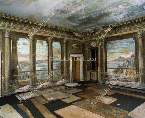 Villa Torlonia. Interior with landscape