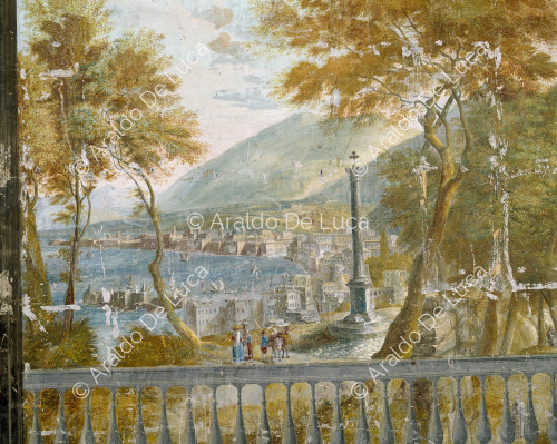 Villa Torlonia. Fresco with landscape