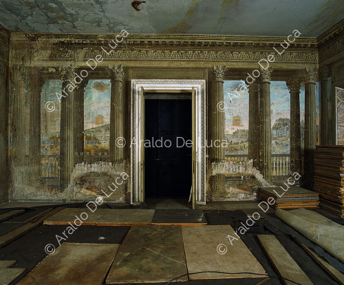 Villa Torlonia. Fresco con paisaje