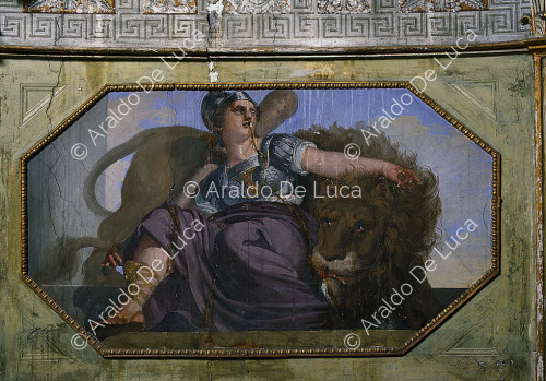Villa Torlonia. Fresco with allegory of Strength