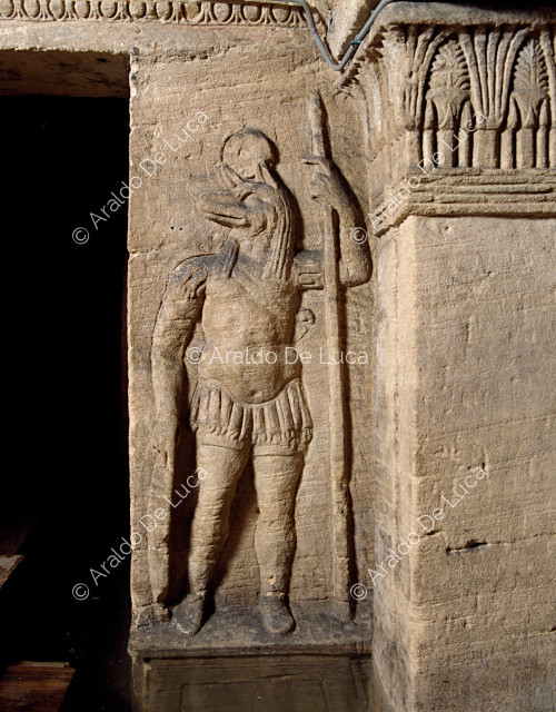 Relief of Anubis from the catacomb of Kom El Shoqafa