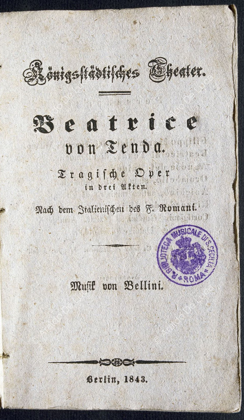 Opera lirica Beatrice di Tenda