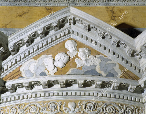 Cornice architettonico-decorativa - Estasi di Santa Teresa, particolare