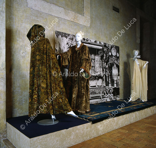 Damask dress and cloaks