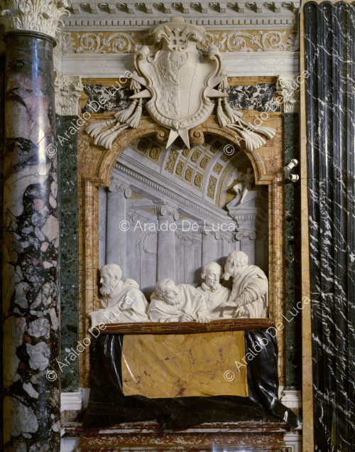 Palette avec des membres de la famille Cornaro - Extase de Sainte Thérèse, détail