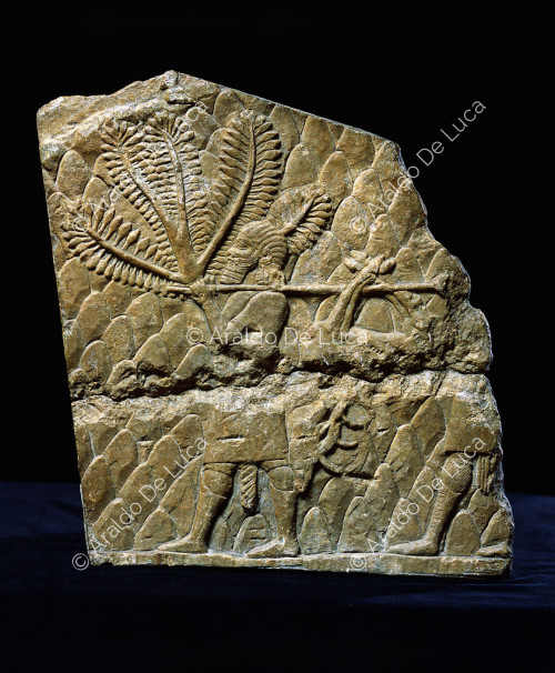 Relief assyrien avec scène de chasse
