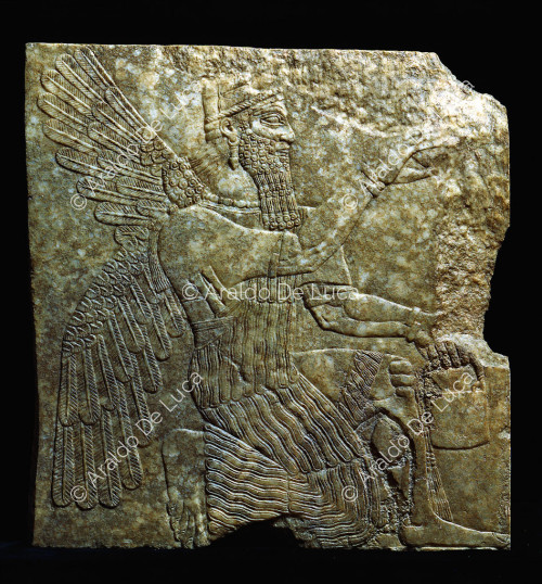 Relief assyrien avec trois archers