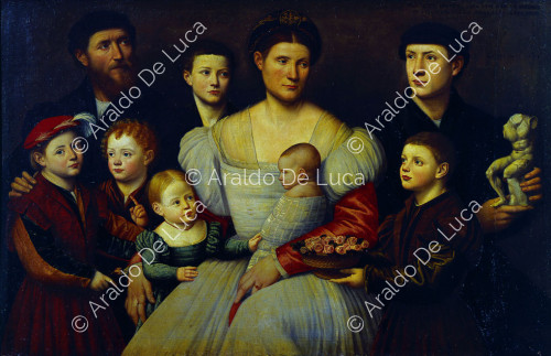 Porträt der Familie des Bruders von Bernardino Licinio
