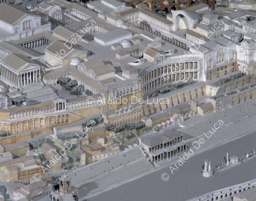 Maquette de la Rome impériale. Détail avec le Circus Maximus