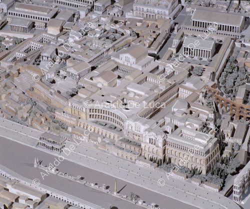 Modell des kaiserlichen Roms. Detail mit dem Circus Maximus