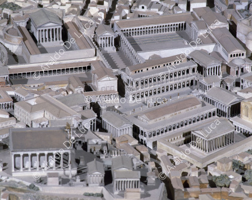 Maquette de la Rome impériale. Détail