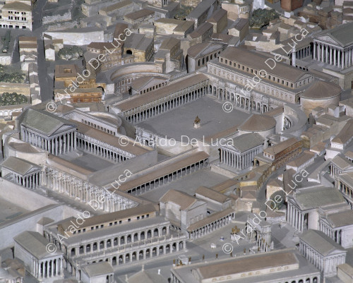 Maquette de la Rome impériale. Détail
