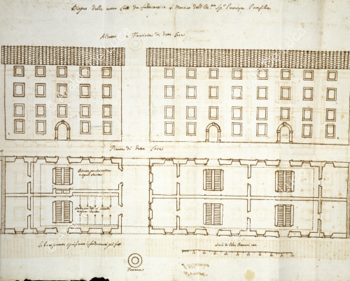 S. Martino al Cimino, drawing of the new houses