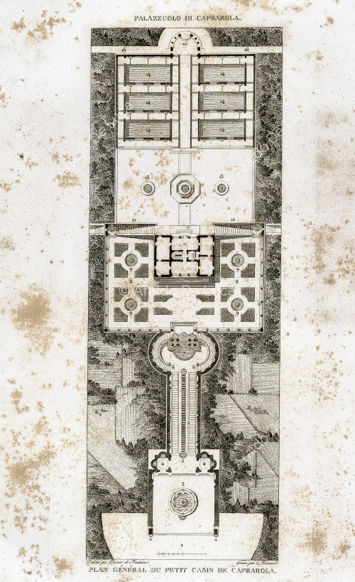 General plan of the Caprarola house