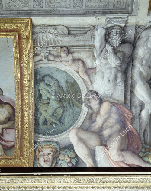 Galerie Carracci. Fresque de la voûte avec Salamace et Hermaphrodite