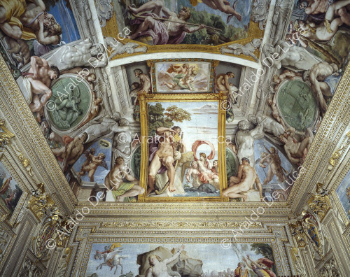 Fresco de la bóveda con Polifemo y Galatea