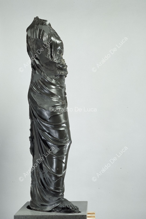 Black marble statue