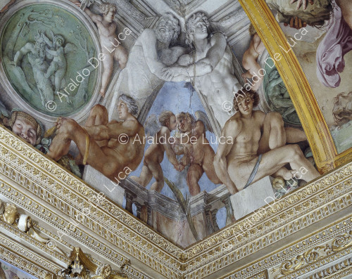 Fresco de la bóveda. Eros y Anteros en paz