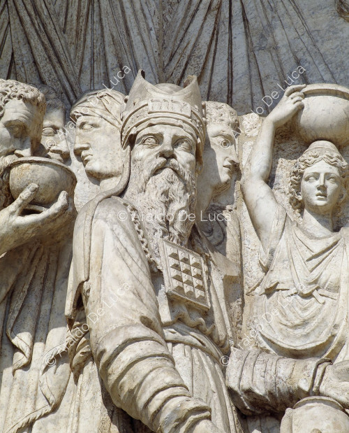 Moses or Acqua Felice Fountain, detail of the left niche