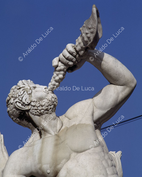 Fuente de los Leones, Piazza del Popolo, detalle