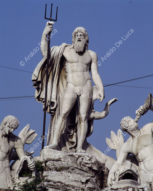 Fontana dei Leoni, Piazza del Popolo, particolare