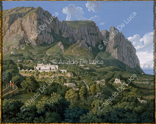 Vista de Capri con el Monte Solaro  