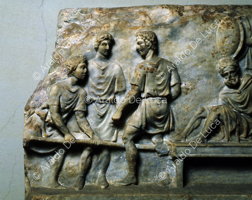Friso: procesión desde el templo de Apolo Sosiano
