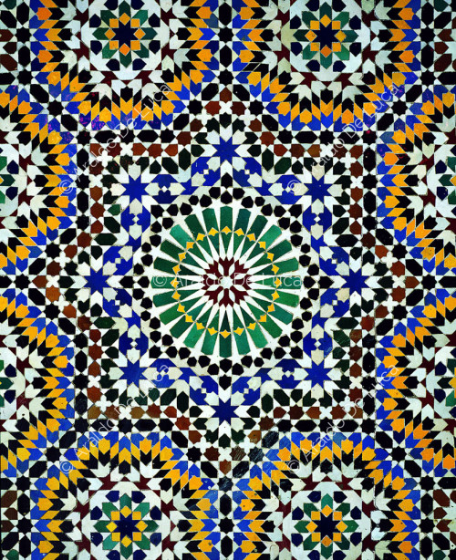 Detail of the mosaic worked in the mosque