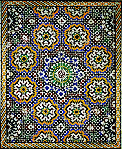 Detail of the mosaic worked in the mosque