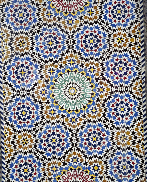 Detalle del mosaico trabajado en la mezquita