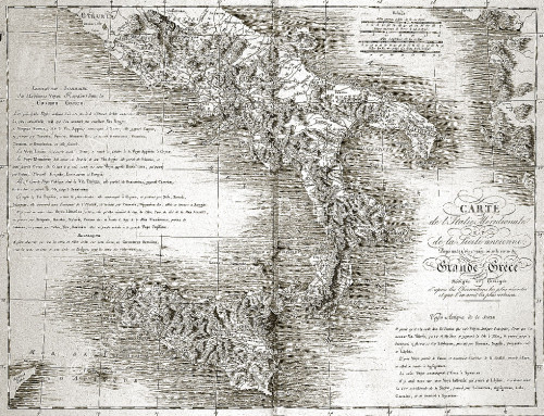 Map of Southern Italy and Sicily
