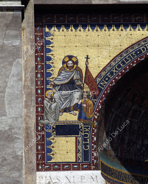 Mosaïque dans l'abside de la Scala Santa