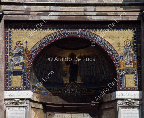 Mosaico en el ábside de la Scala Santa