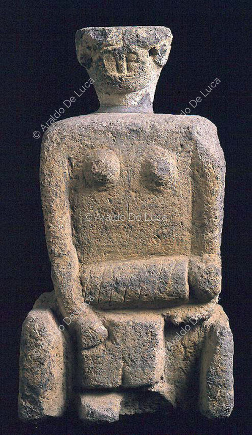 Archaic mother enthroned with child