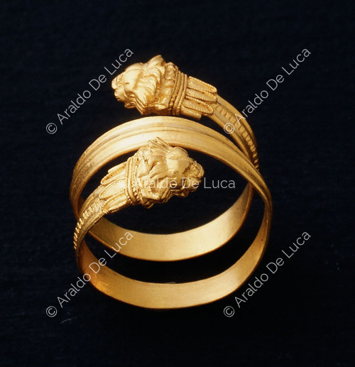 Ring with lion heads