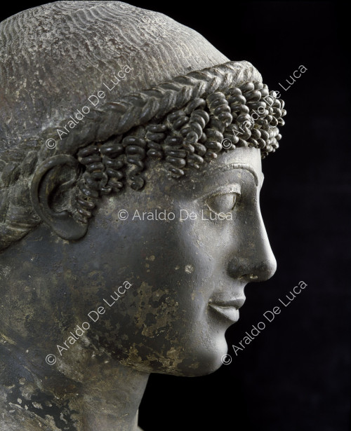 Büste des Kouros, identifiziert mit Apollo