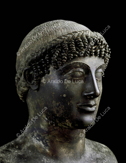Büste des Kouros, identifiziert mit Apollo