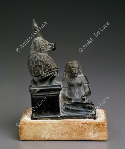 Thoth in forma di babbuino e uno scriba