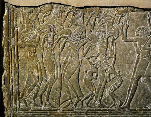 Fragment of relief with jubilant scene