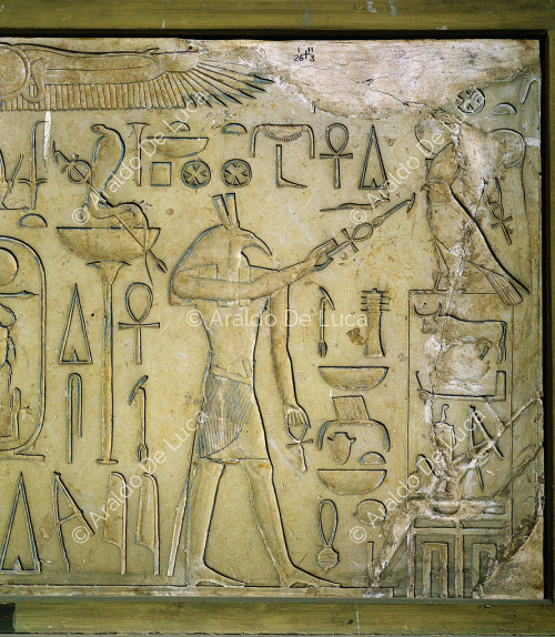 Relief aus dem Tempel des Seth in Naqada (Detail)