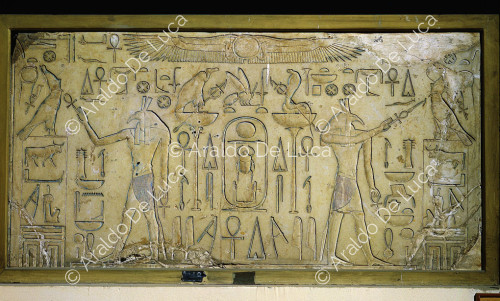 Relief aus dem Tempel des Seth in Naqada