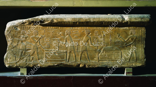 Relief aus dem Grab von Neferseshem-Psammetic