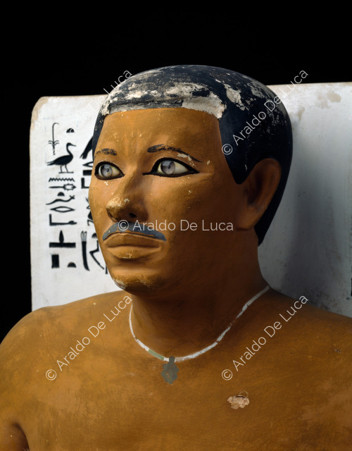 Detalle de la estatua de Rahotep