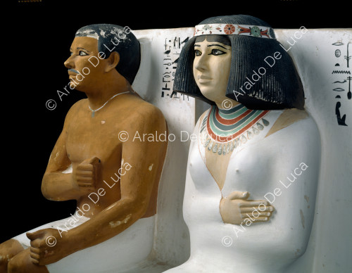 Statues of Rahotep and Nofret